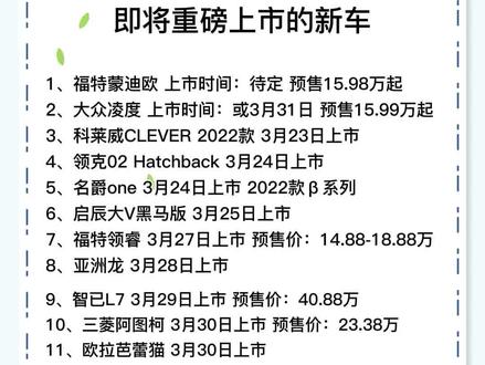 最新上市車型，駕馭變化，駛向成功之路的快車道